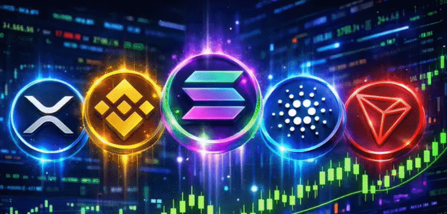Bullish Forecasts Emerge for XRP, BNB, Solana, Cardano, and Tron as Chart Signals Strength